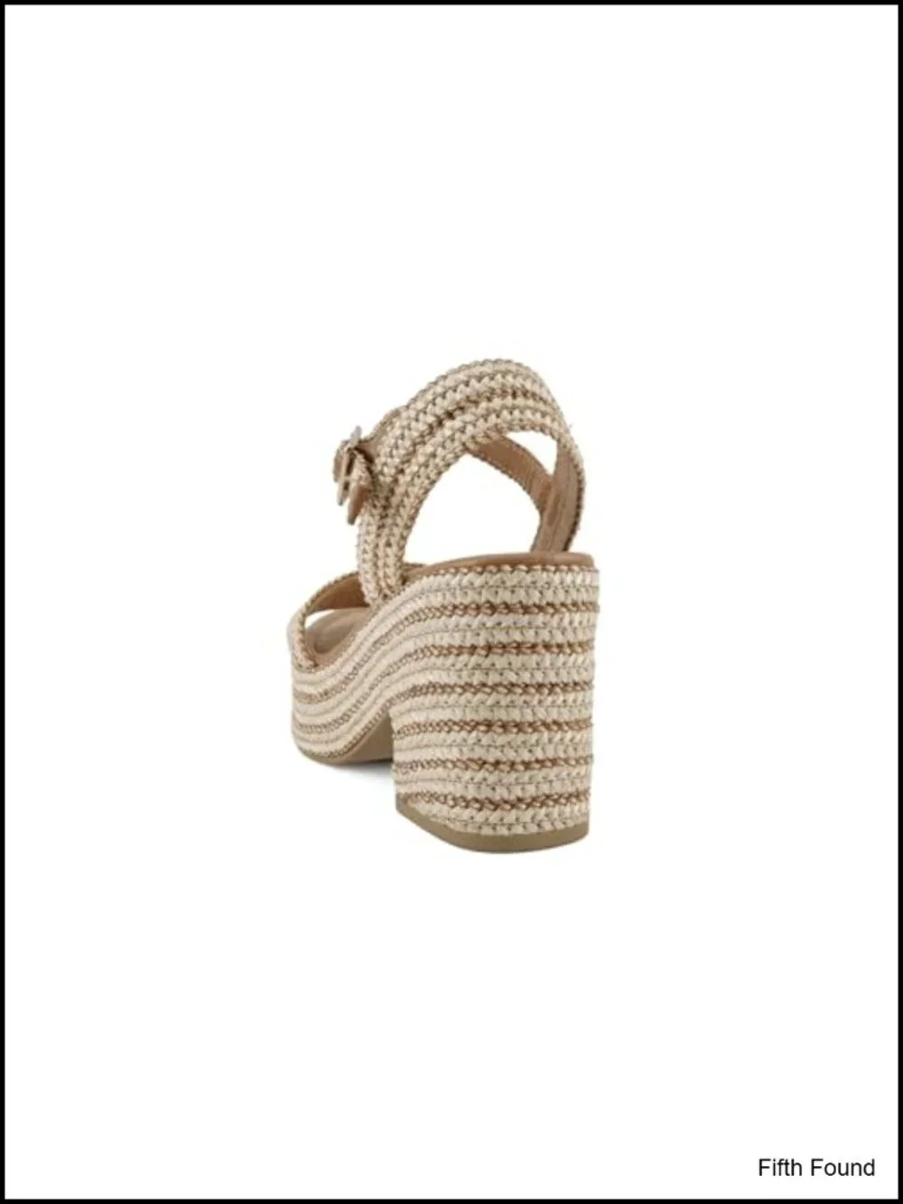 Women's Jute Open Toe Ankle Strap Platform Wedge Sandals Heels